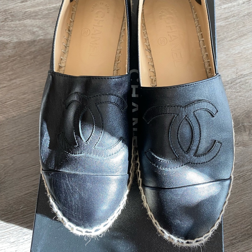 Chanel black espadrilles!